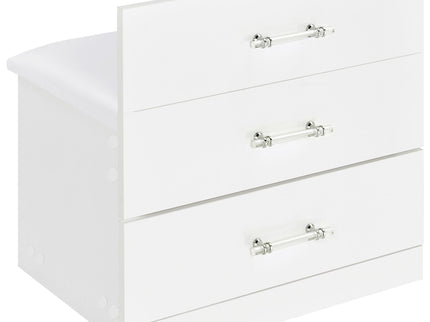 Ayuba - 3 Drawer Makeup Vanity Table With Mirror And Stool