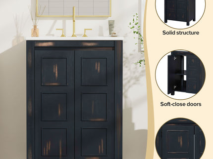 Bathroom Vanity Organizer With Sink, Combo Cabinet Set, Bathroom Storage Cabinet