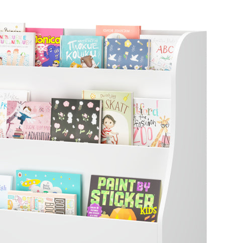 Bookshelf With 3 Bins, Storage Shelf For Toys And Books