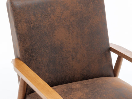 Wide Arm Chair - Light Brown