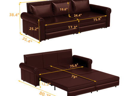 Chesterfield Sofa & Pull Out Bed