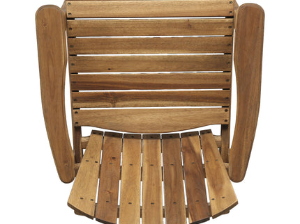 Outdoor Weather Resistant Acacia Wood Adirondack Dining Chairs (Set of 2)