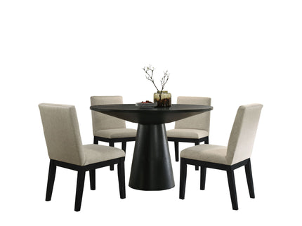 Jasper - Contemporary Round Dining Table With Finish Chairs