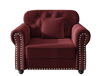 Sofa With Nailhead Trim And Rolled Armrests