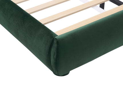 Upholstered Simple Modern Bedroom Bed With Curved Headboard