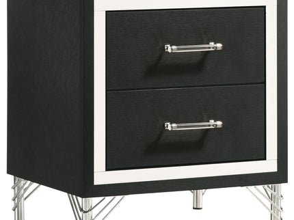 Malcolm - 2 Drawer Nightstand - Black
