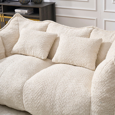 Comfortable Dual Beanbag Chair With High Resilience Foam Core For 2 People