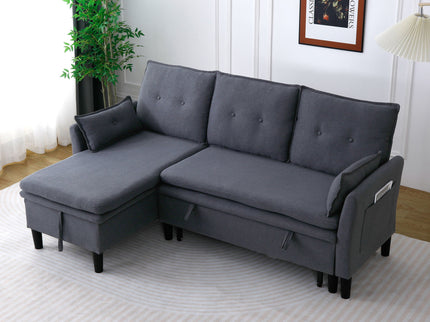 L-Shaped Reversible Chaise Sectional Sofa With Storage