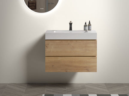 Alice - Bathroom Vanity With Sink, Large Storage Wall Mounted Floating Bathroom Vanity For Modern Bathroom
