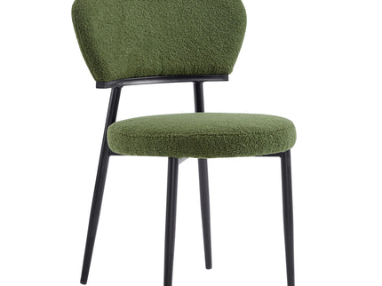 Upholstered Dining Chair (Set of 2) - Green Fabric