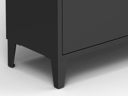 3 Drawer All Steel Shoe Cabinet, Freestanding Storage Organizer With Flip Door