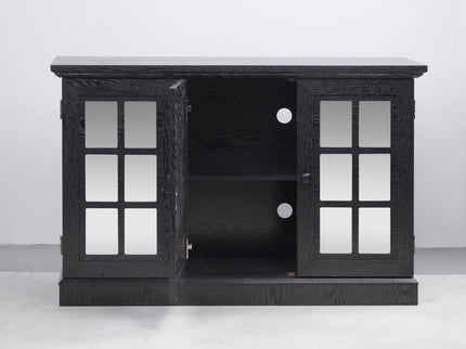 Storage Cabinet With 3 Mirrored Acrylic Doors, Adjustable Shelves