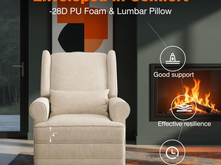 Extra Wide Swivel Recliner Glider Chair With Footrest