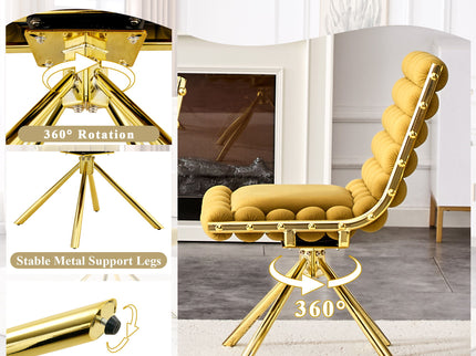 Puffy Bubble, Ball Chain Dining Chairs For Dining Room (Set of 2)