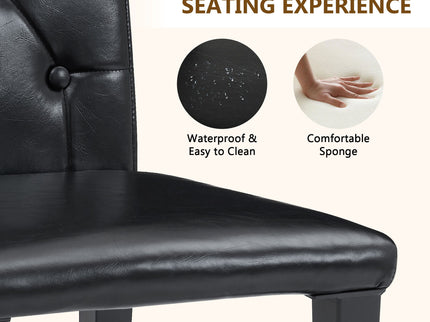 Dining Chairs With Ergonomic Buckle Backrest For Family Dining Rooms
