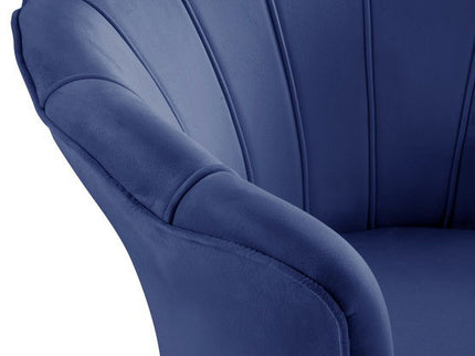 Angelina - Scalloped Back Barrel Accent Chair With Metal Legs
