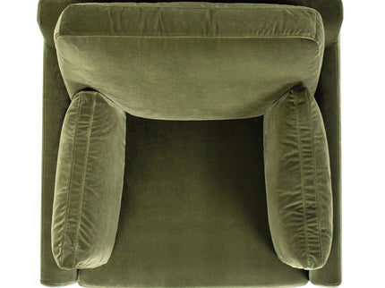 Pasadena - Wide Modern Farmhouse Accent Arm Chair - Olive Green