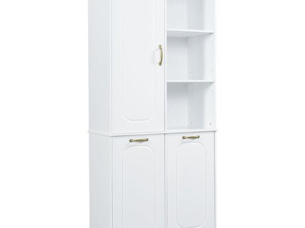 Freestanding Tall Storage Cabinet With 2 Tilt Out Hampers