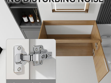 Floating Bathroom Vanity Cabinet With Soft Close Double Doors, Spacious Interior Storage, Wall Mounted, Cabinet Only