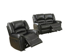 Black / 2 Pc. Loveseat, Chair