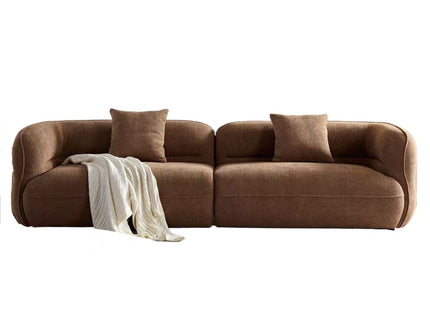 Sectional Sofa With Durable Fabric, Solid Wood Frame, And High Density Sponge Fill