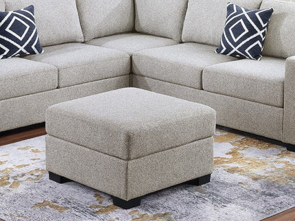 Contemporary Sectional Sofa 4 Piece Set With Built In Shelves L - Shaped Design