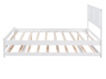 Platform Bed With Adjustable Trundle