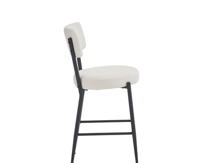 Modern Teddy Fabric Upholstered Bar Stools - Legs