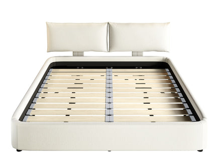 Cloud Bed Frame With Oversized Padded Movable Headboard
