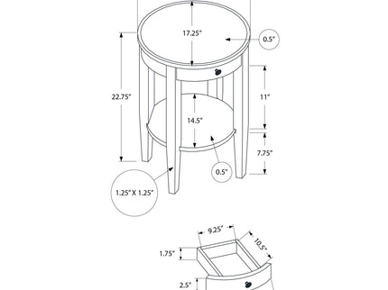 Accent Table, 2 Tier, Transitional - Espresso