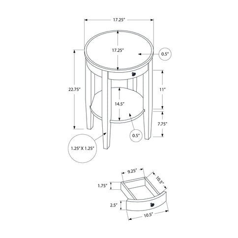 Accent Table, 2 Tier, Transitional - Espresso