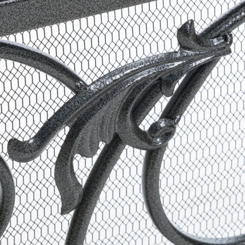 Darcie - Wrought Fireplace Screen, Ornate Design