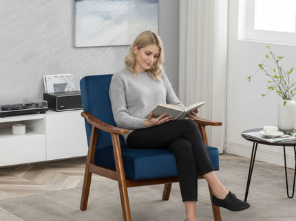 Accent Chair, Classic Mid Century Modern For Extra Seating