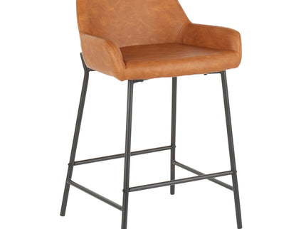 Daniella - Industrial Fixed Height Counter Stool (Set of 2)