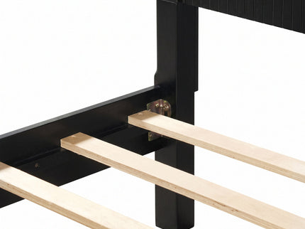 Fluted Platform Bed Frame, No Box Spring Needed