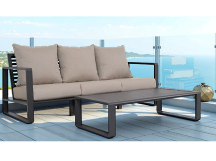 Durable Sofa With Rectangular Coffee Table