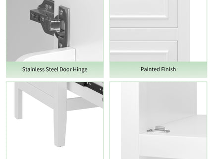 Modern Bathroom Vanity With Sink, Cabinet Storage, Drawer & Adjustable Feet
