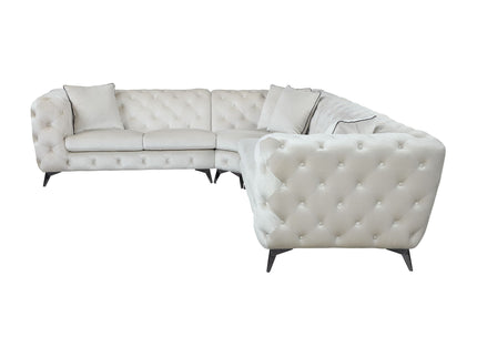 Atronia - Sectional Sofa With 4 Pillows - Beige
