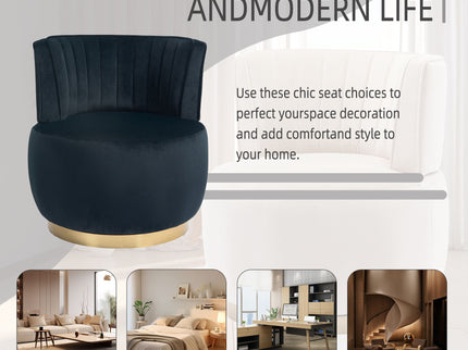 360 Degree Swivel Cuddle Barrel Accent Sofa Chair