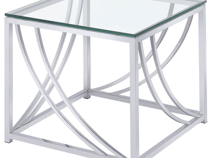 Kempton - 3 Piece Coffee And End Table Set - Chrome
