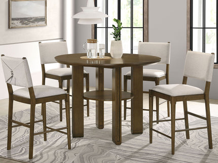 Crispin - Round Counter Height Dining Table - Brown