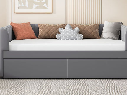 Upholstered Daybed With Ergonomic Design Backrest