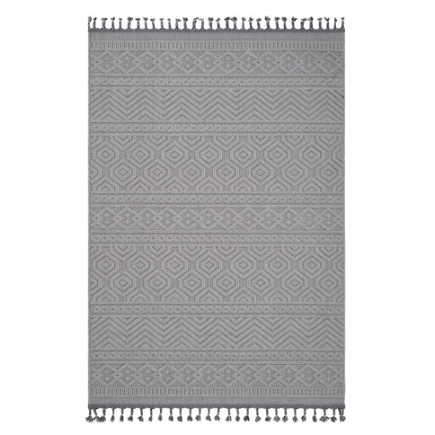 Guros - 8' X 10' Geometric Indoor / Outdoor Area Rug - White