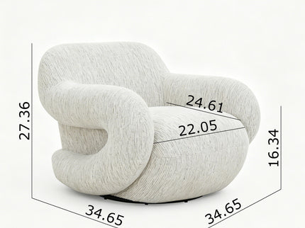Swivel Chair - Light Gray