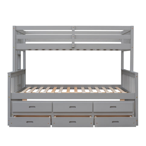 Bunk Bed With Twin Size Trundle And Drawers