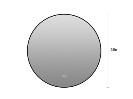 Round Framed Dimmable ED Bathroom Mirror With Anti Fog