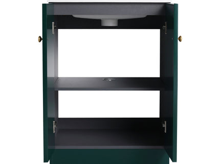 Contemporary Freestanding Bathroom Vanity With Resin Sink & Soft-Close Cabinet Doors