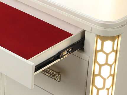 Jasmine - 8 Drawer Dresser With Side LED Lightning - Beige