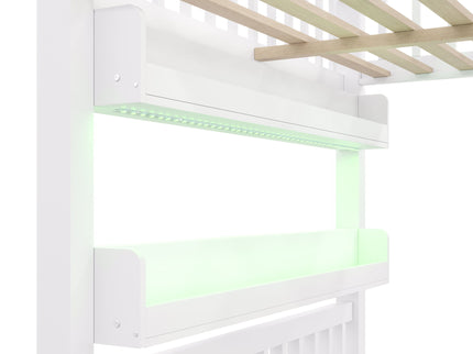 House Bed With Built-In LED Shelf Light
