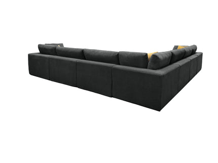 Custom Configuration Modular Sectional With Toss Pillows